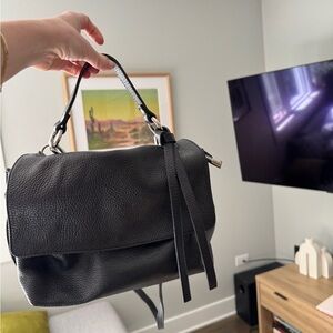 Black Italian Leather Handbag